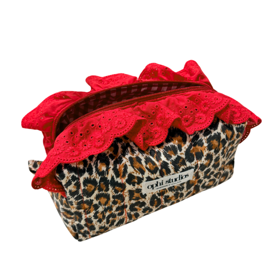 Leo Red Make-up Bag