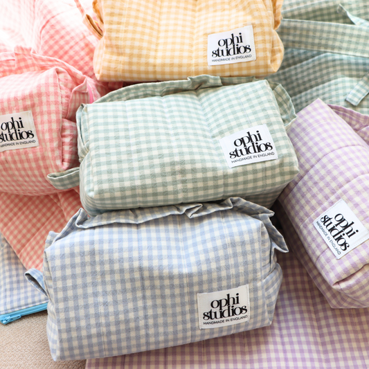 Gingham Make-up Bag