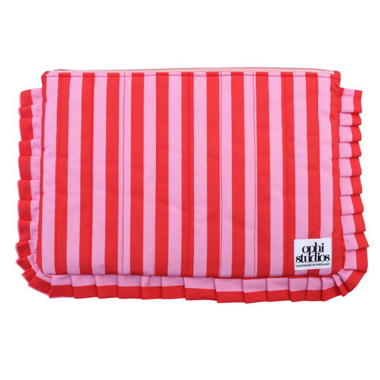 Pink & Red Stripe Zip Tech Sleeve