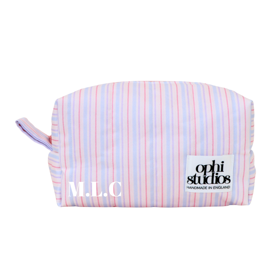 Pastel Stripe Make-up Bag