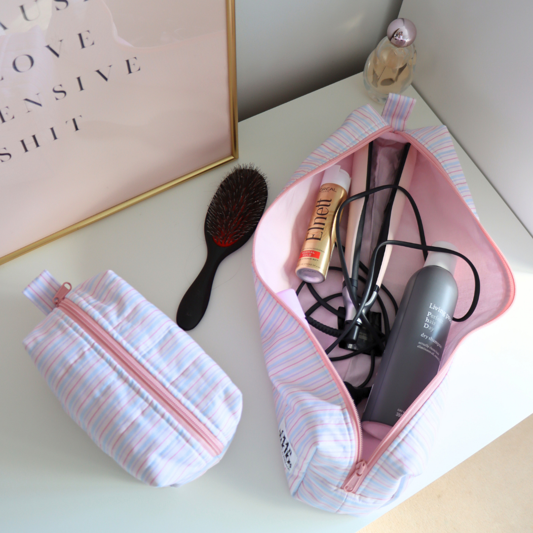Pastel Stripe Standard Hair Tools Bag