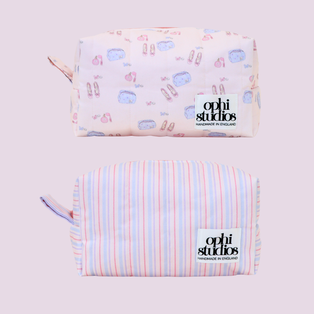 Pastel Stripe Make-up Bag