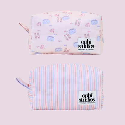 Pastel Stripe Make-up Bag