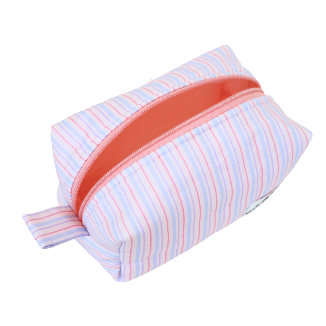 Pastel Stripe Make-up Bag