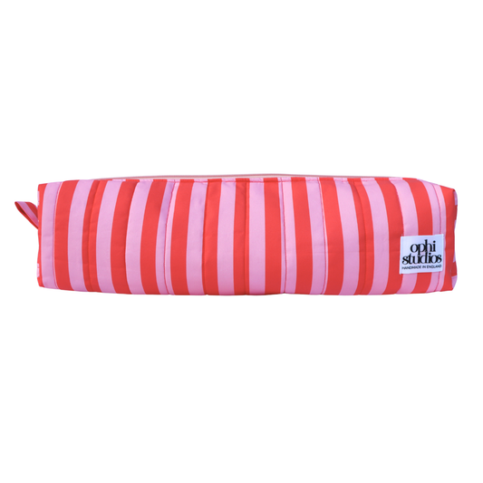 Pink & Red Stripe Standard Hair Tools Bag