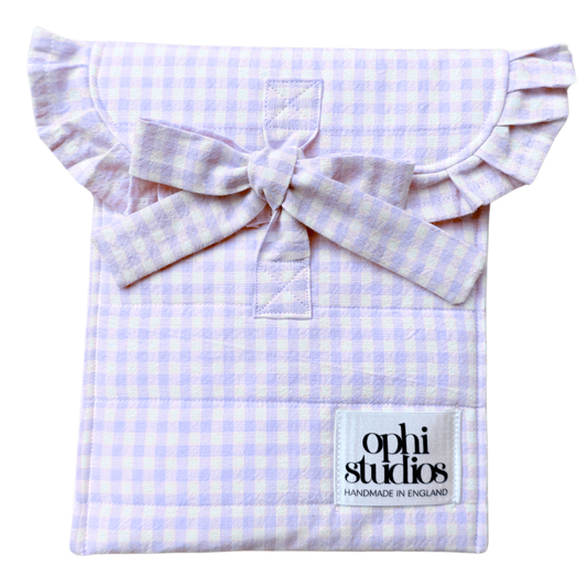 Purple Gingham Tie Tech Sleeve 