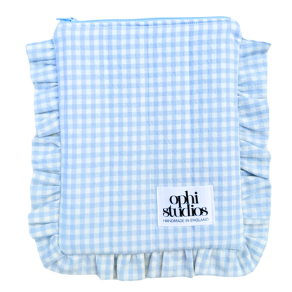 Blue Gingham Zip Tech Sleeve