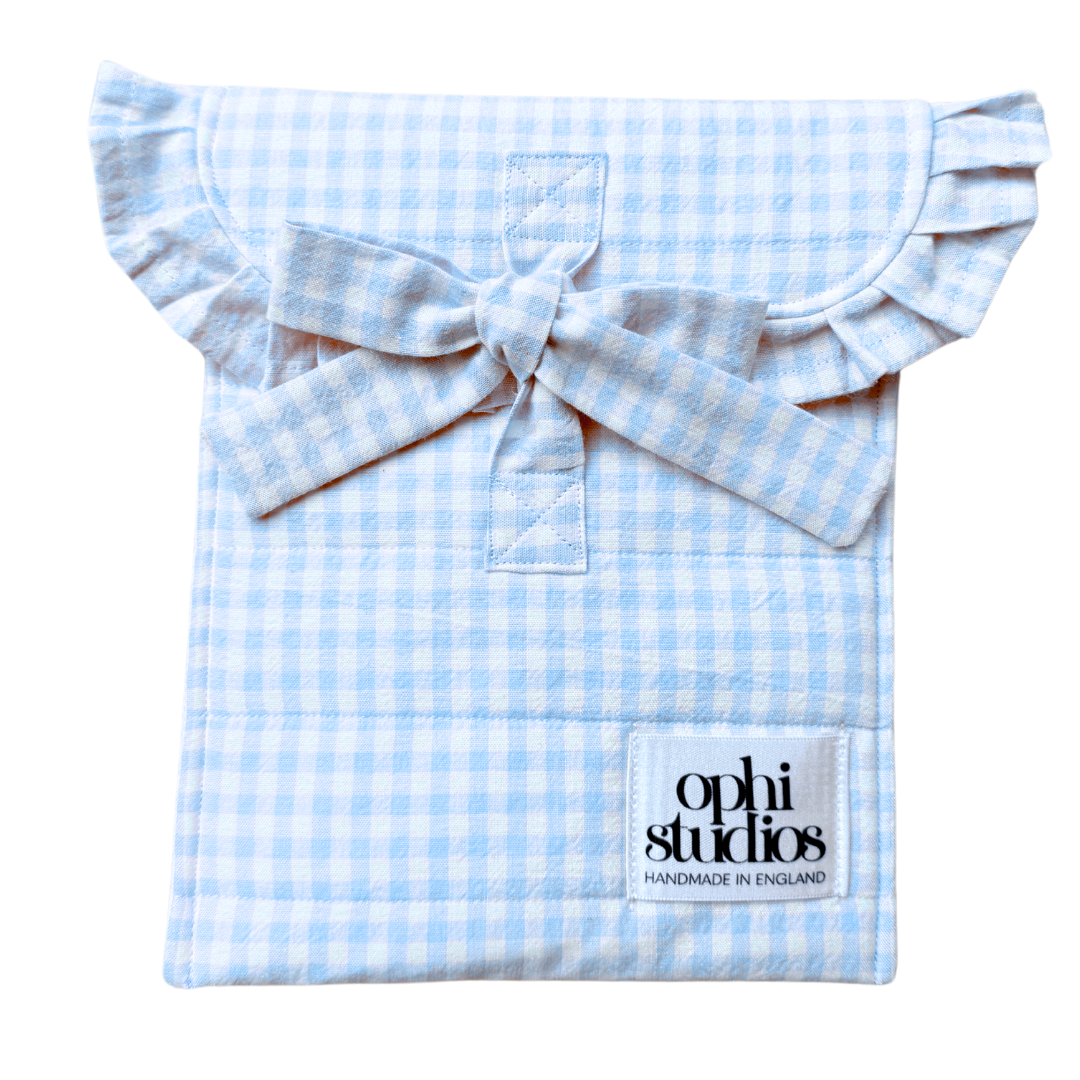 Blue Gingham Tie Tech Sleeve