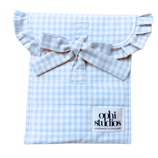Blue Gingham Tie Tech Sleeve