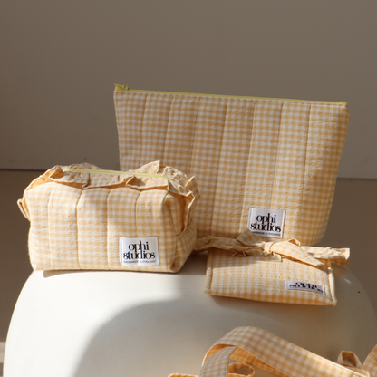 Gingham Make-up bag