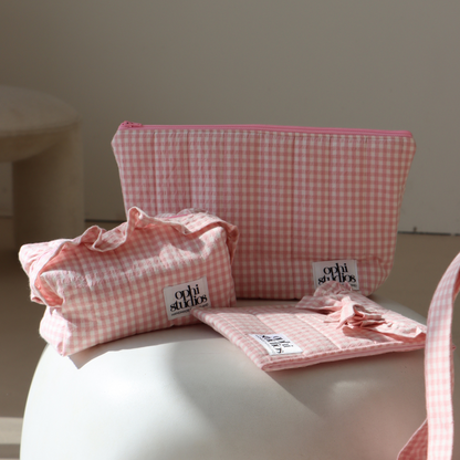 Gingham Toiletry bag