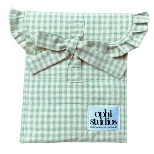 Ophi Studios Green Gingham Tie Tech Sleeve for iPad Kindle 