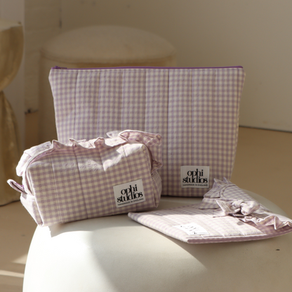 Gingham Toiletry bag