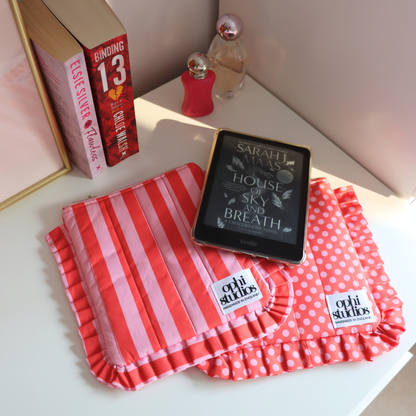 Pink & Red Stripe Zip Tech Sleeve