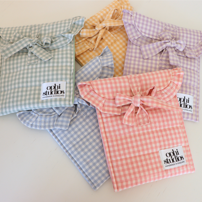 Gingham Tie Tech Sleeves