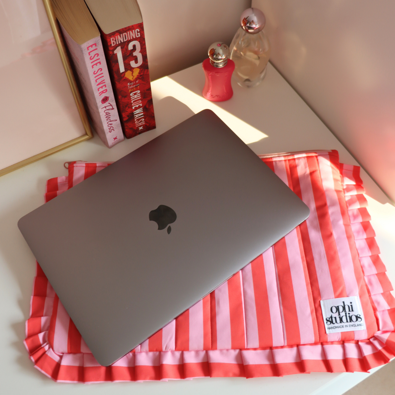 Pink & Red Stripe Zip Tech Sleeve
