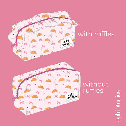 Croissant Kiss Make-up Bag