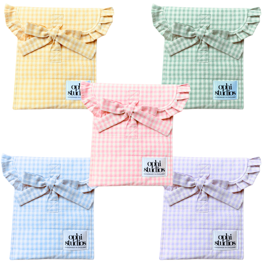 Gingham Tie Tech Sleeves