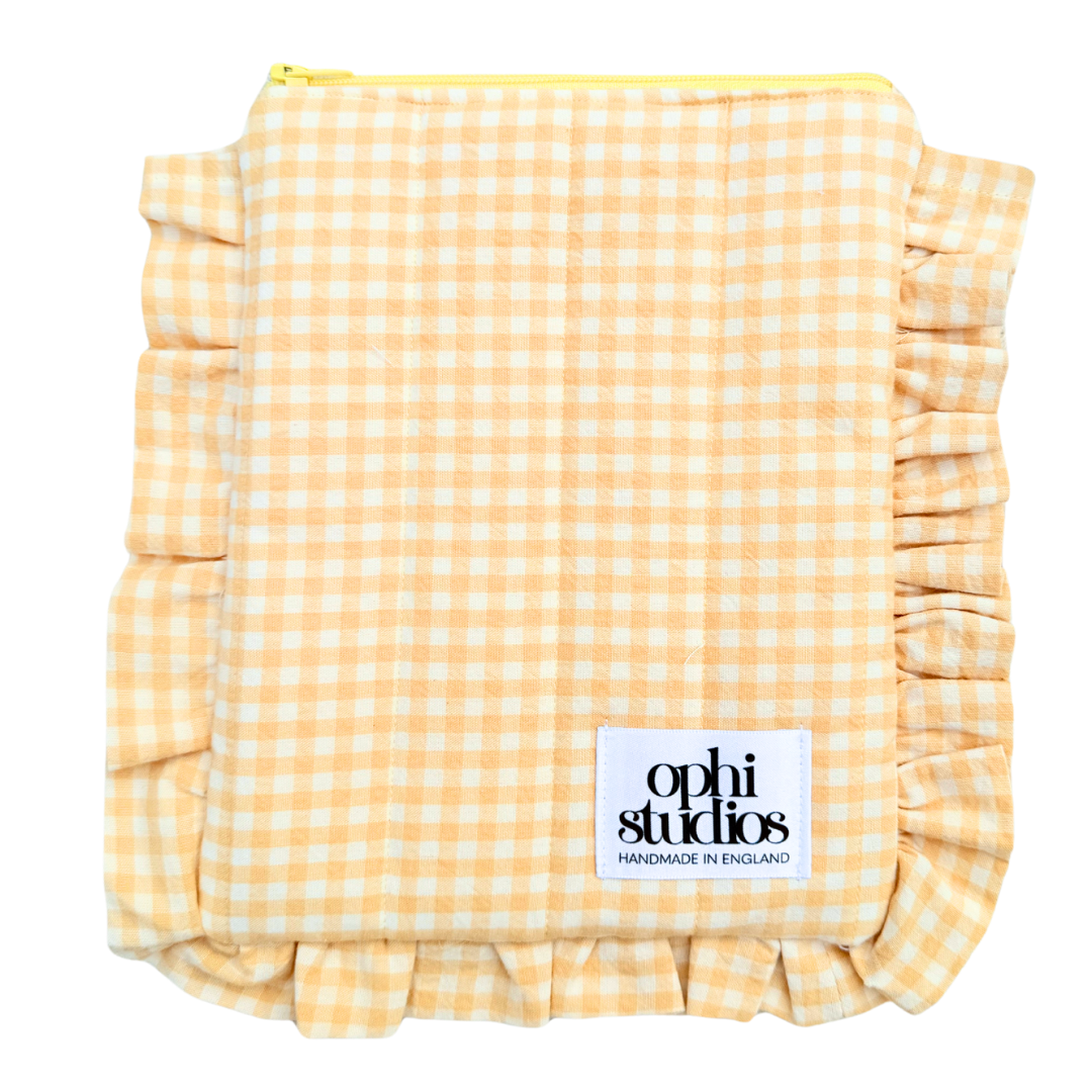 Yellow Gingham Tech Sleeve 