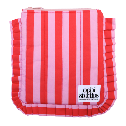 Pink & Red Stripe Zip Tech Sleeve