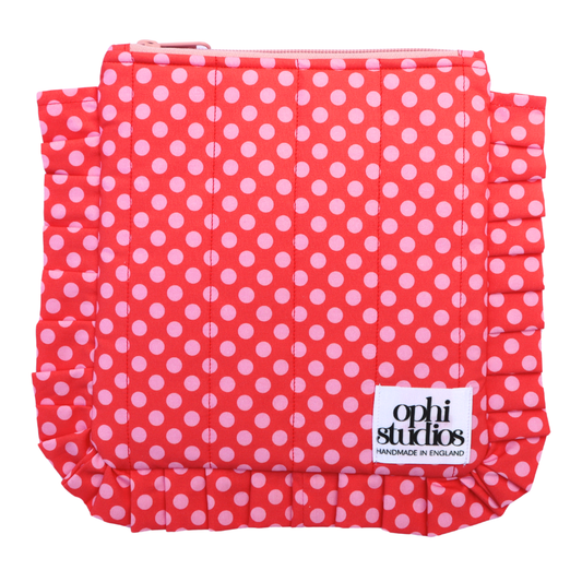 Pink & Red Polka Dot Zip Tech Sleeve