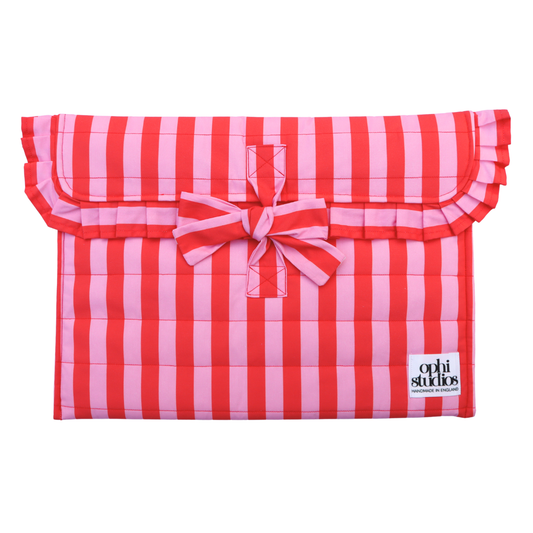 Pink & Red Stripe Tie Tech Sleeve
