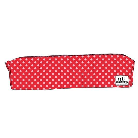 Pink & Red Polka Dot Standard Hair Tools Bag