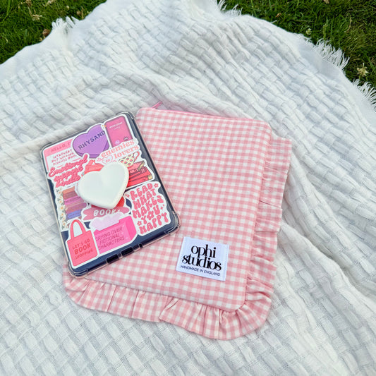 Pink Gingham Zip Tech Sleeve 