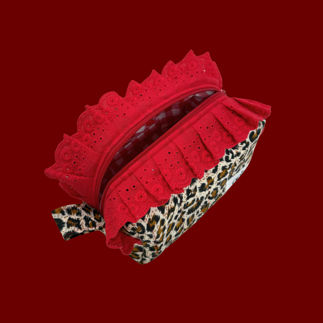 Leo Red Make-up Bag