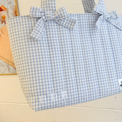 Pastel Gingham Tote Bag